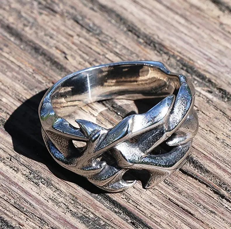 Jewelry Tribal Thorns Ring Spike Graffiti Goth Punk Rock Jewelry Size ONE SIZE - 2 Thumbnail