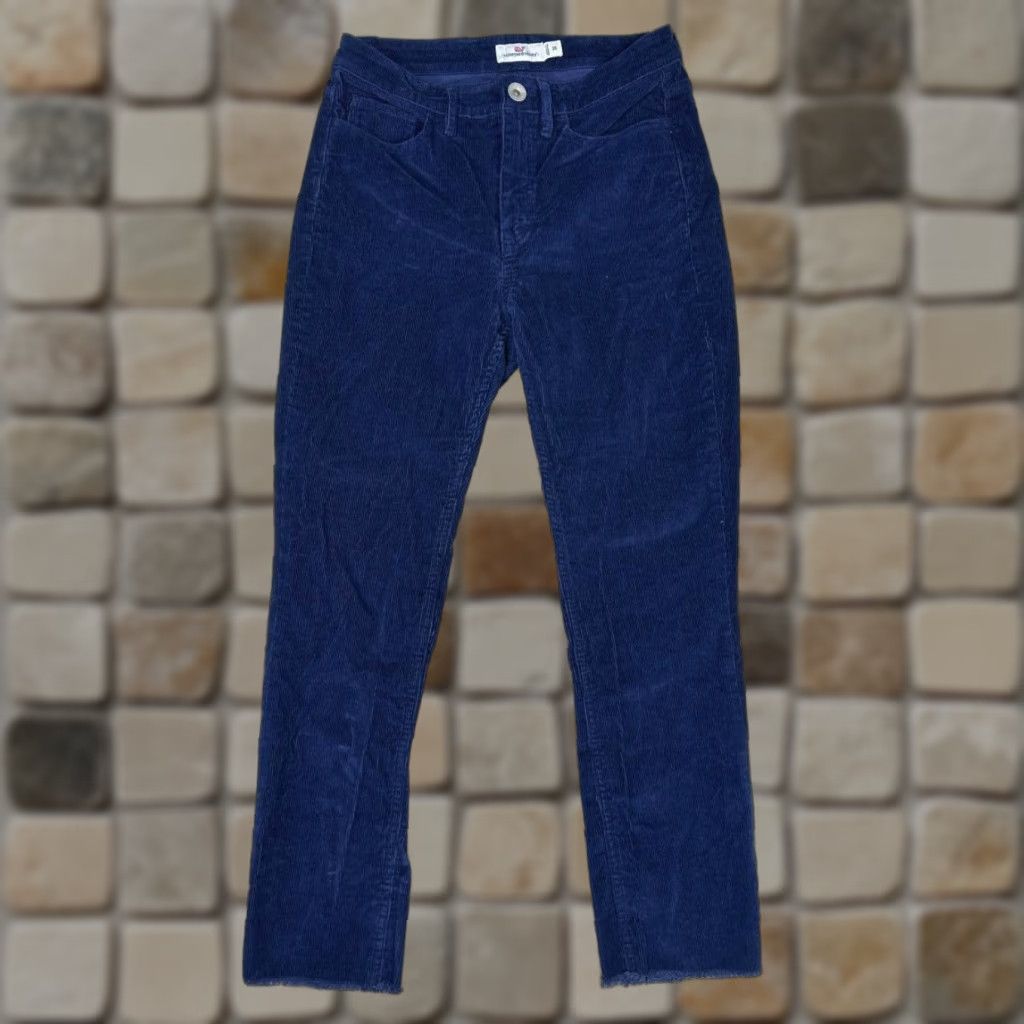Vineyard Vines Vineyard Vines Corduroy Pants Womens 25 Blue Mid Rise Straight Leg Frayed Hem Corduroy Pants Womens 25 Blue Mid Rise Straight Leg Frayed Hem Size 42" / US 20 - 1 Thumbnail