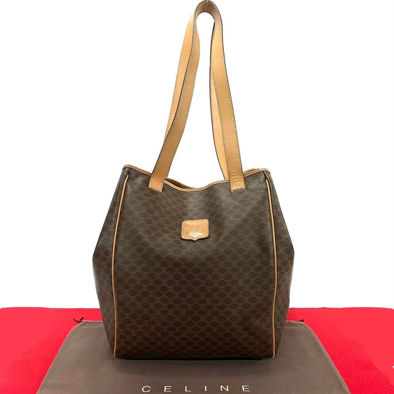 Celine Celine Tote Bag Brown Leather Size ONE SIZE - 1 Thumbnail