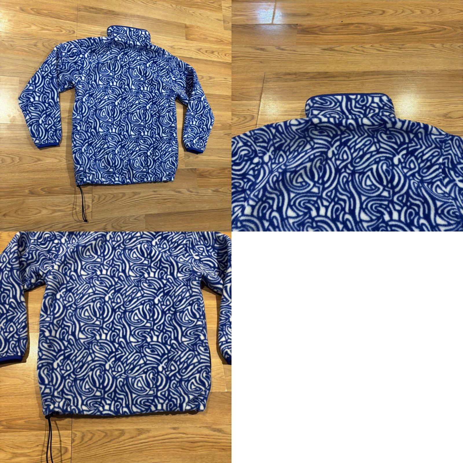 Vintage VINTAGE LL Bean T Snap Fleece Sweater Blue Design Pockets Made In USA Size M Men Pullover 90s Classic Outdoor USA Size US M / EU 48-50 / 2 - 8 Thumbnail
