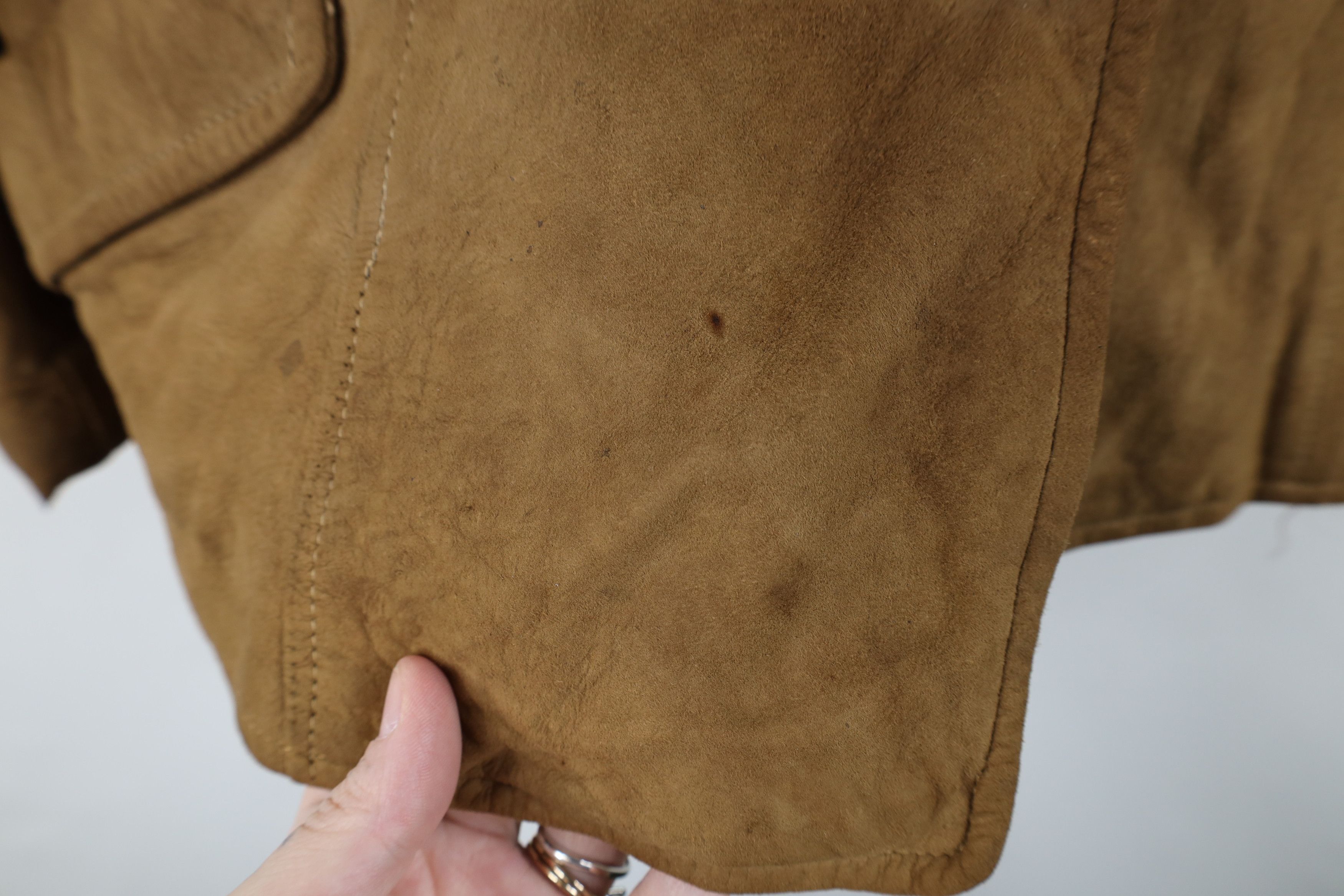 Vintage Vintage 60s Streetwear Lined Suede Leather Jacket Brown Size M / US 6-8 / IT 42-44 - 7 Thumbnail