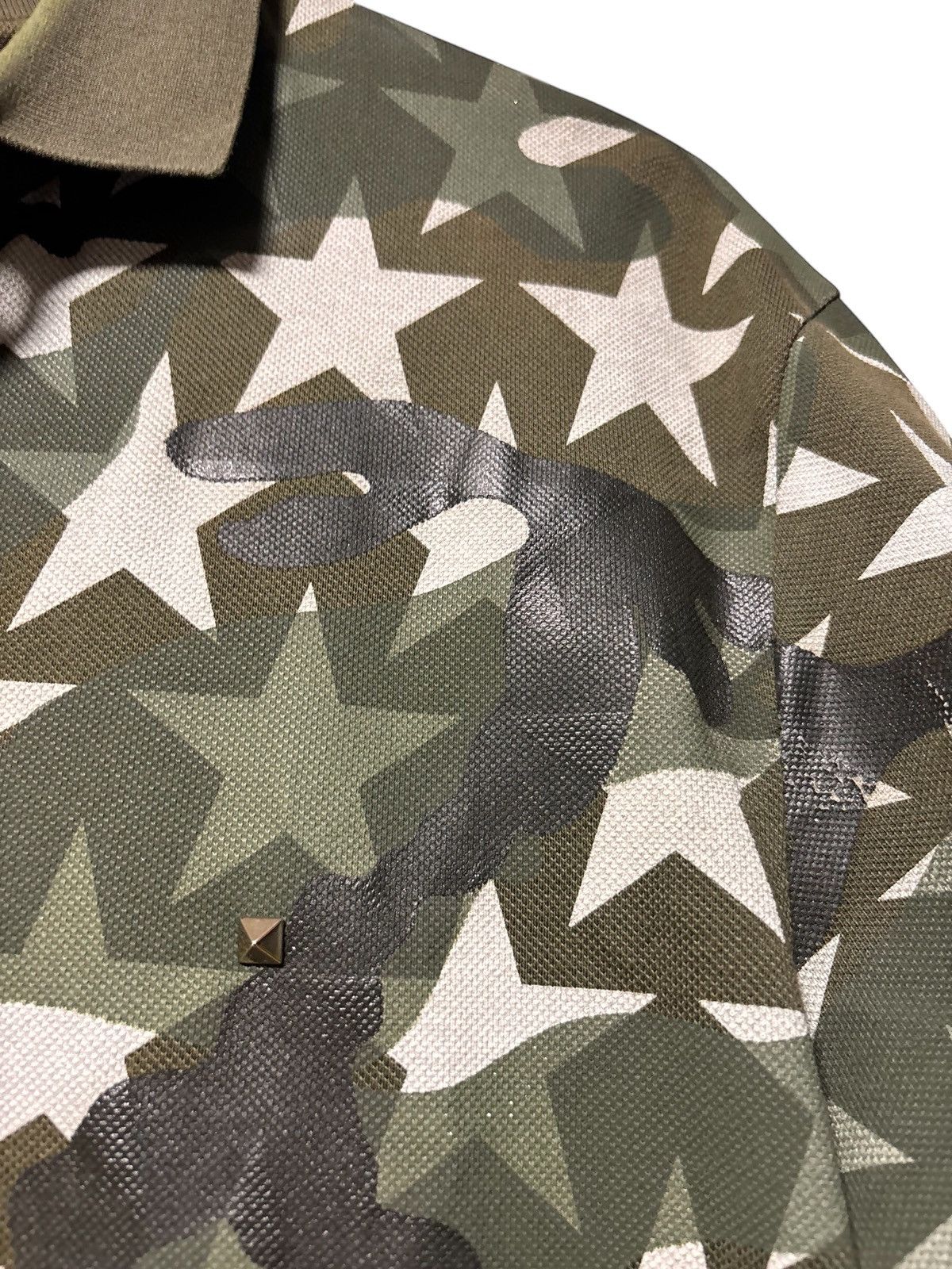 Valentino Valentino Camo Star All Over Print Polo Mens Medium Size US M / EU 48-50 / 2 - 3 Thumbnail