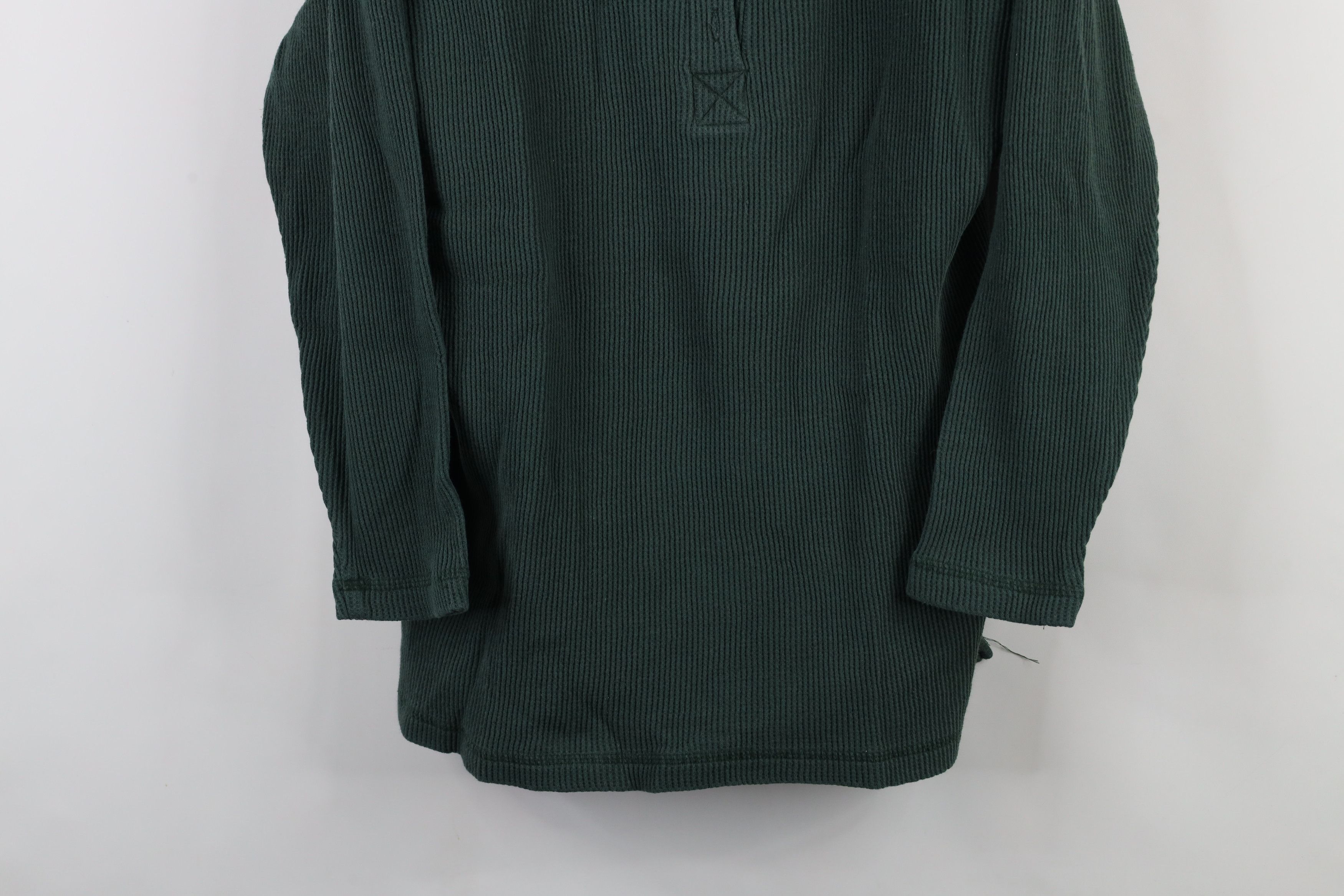 Vintage Vintage 90s Streetwear Thermal Waffle Knit Henley T-Shirt Size L / US 10 / IT 46 - 3 Thumbnail