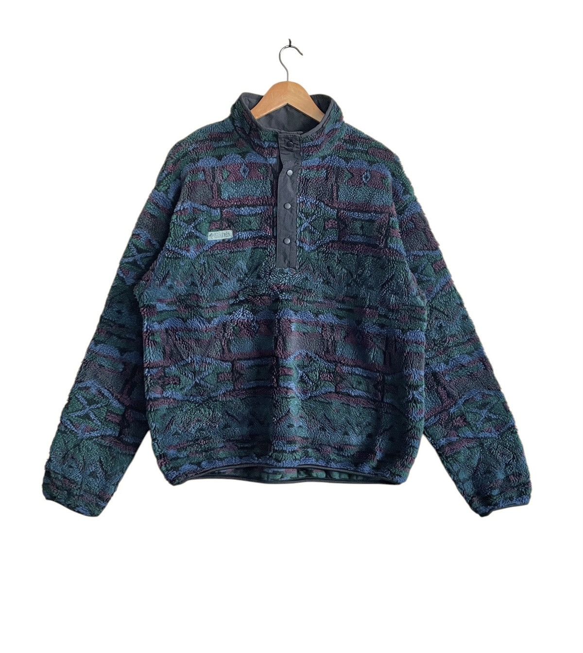 Columbia Very Rare Vintage Columbia Made In Usa Navajo Fleece 1980s Size US L / EU 52-54 / 3 - 1 Thumbnail
