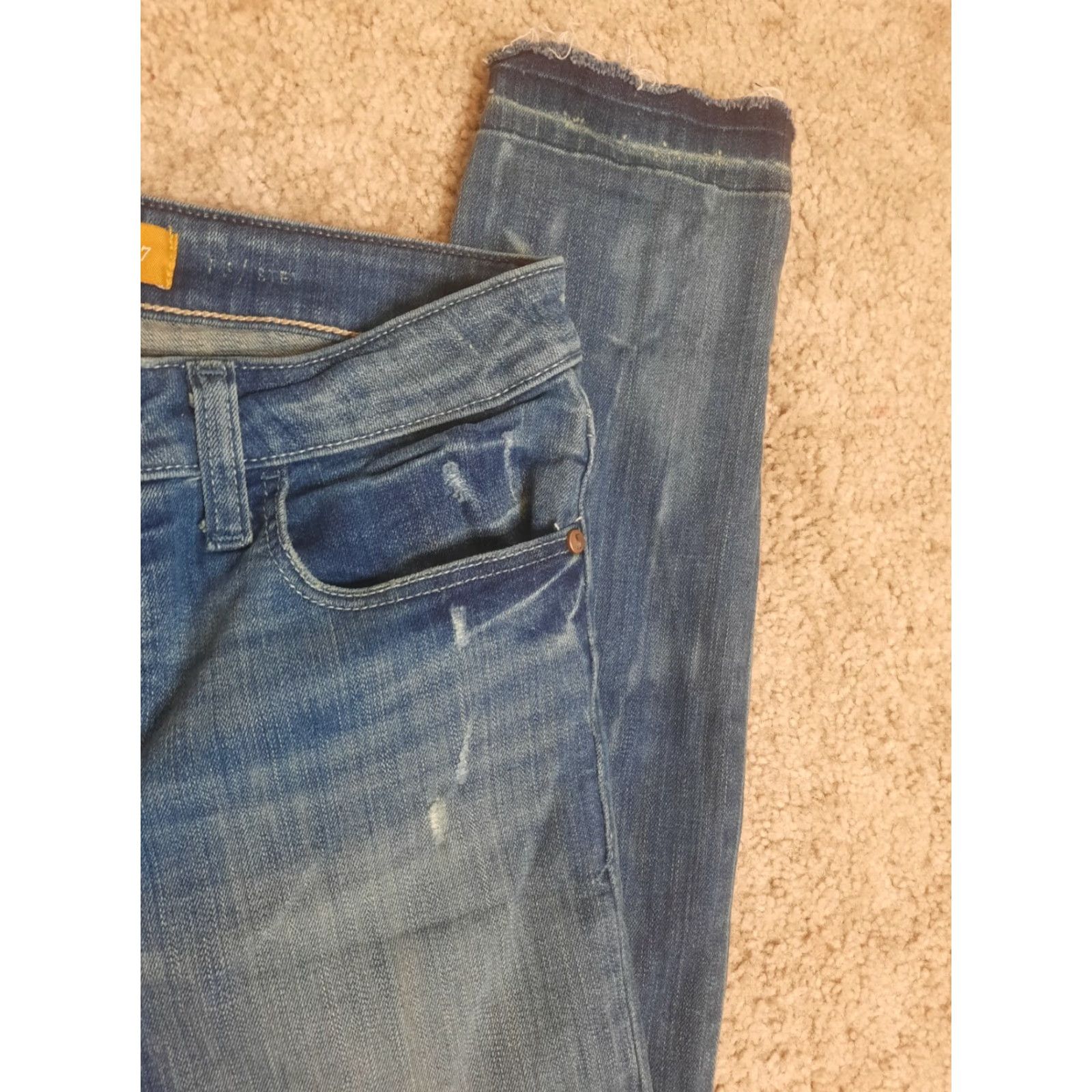 Anthropologie VINTAGE Anthropologie Pilcro and the Letterpress Skinny Distressed Blue Jeans 27 Women Jeans 27 Blue Skinny Distressed Pilcro Model 90s? Size 27" / US 4 / IT 40 - 5 Thumbnail