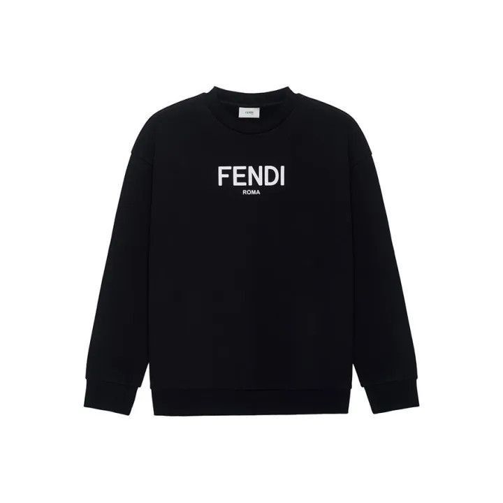 Fendi FENDI Kids Logo Print Black Sweatshirt -2507 Size US L / EU 52-54 / 3 - 1 Thumbnail