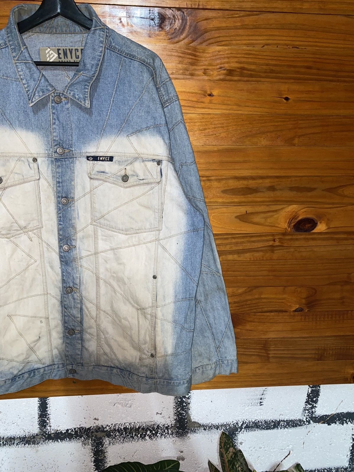 Enyce Vintage Y2K Enyce Two-Tone Contrast Stitch Denim Jacket XXL Size US XXL / EU 58 / 5 - 6 Thumbnail