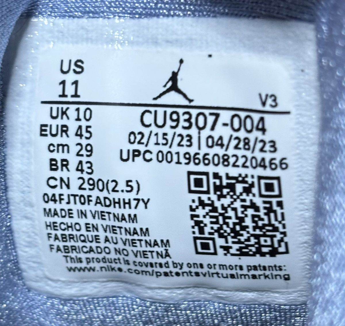 Jordan Brand Jordan 7 Retro Chambray 2023 Size 11 Size US 11 / EU 44 - 6 Thumbnail