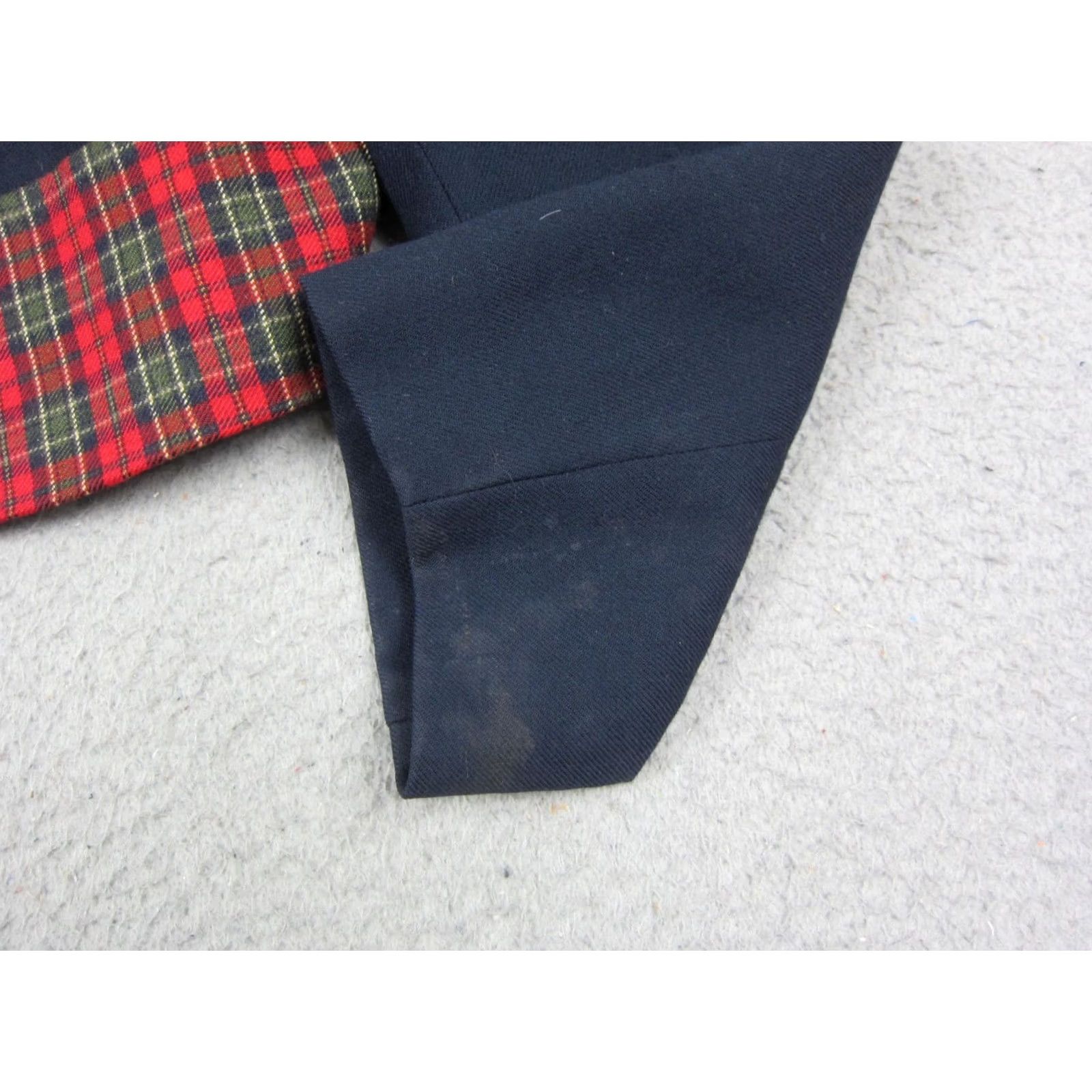 Brooks VINTAGE David Brooks Jacket Womens 8 Blue Red Wool Patchwork Cropped 90s USA Size M / US 6-8 / IT 42-44 - 5 Thumbnail