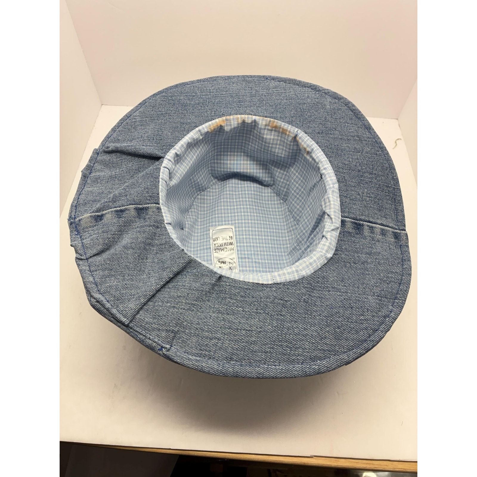 Other Handmade Upcycled Levi's Denim Bucket Hat – Pheasant Feather Size ONE SIZE - 10 Thumbnail