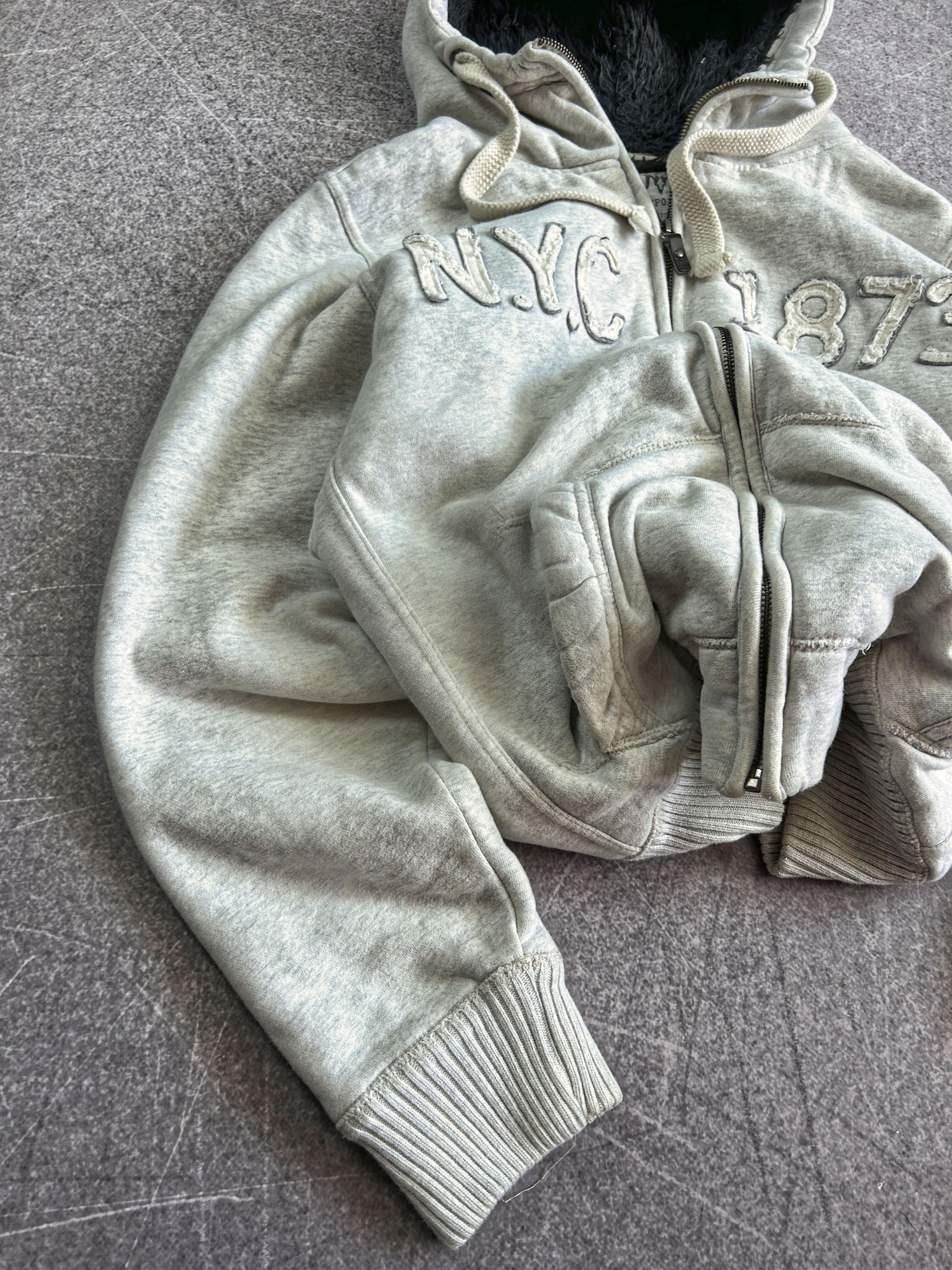 Designer VTG Le Grande Bleu Rick Owens Style Fur Hood Hoodie 90s Size US L / EU 52-54 / 3 - 3 Thumbnail