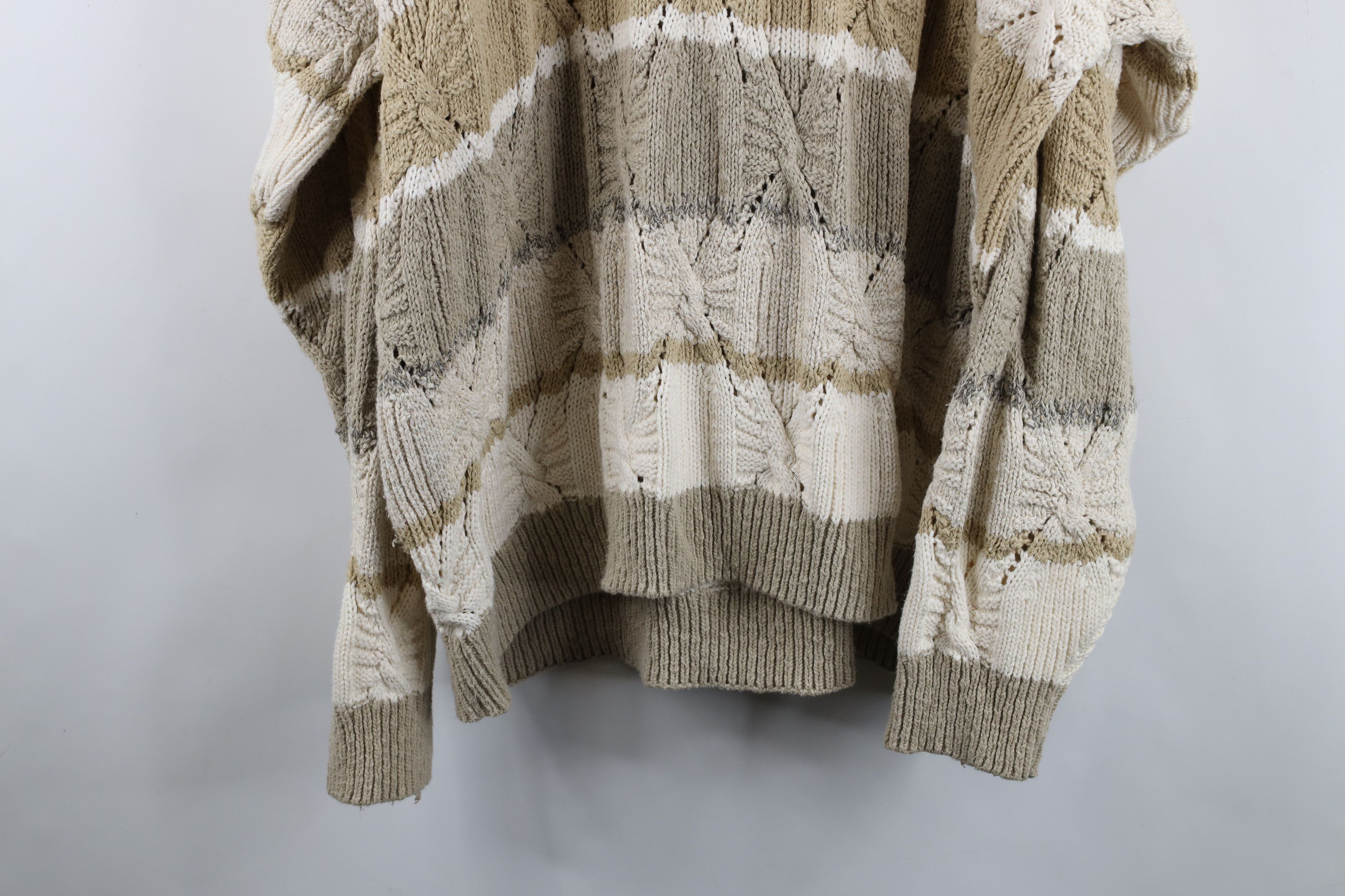 Vintage Vintage 90s Streetwear Baggy Chunky Cable Knit Sweater USA Size US XL / EU 56 / 4 - 12 Thumbnail