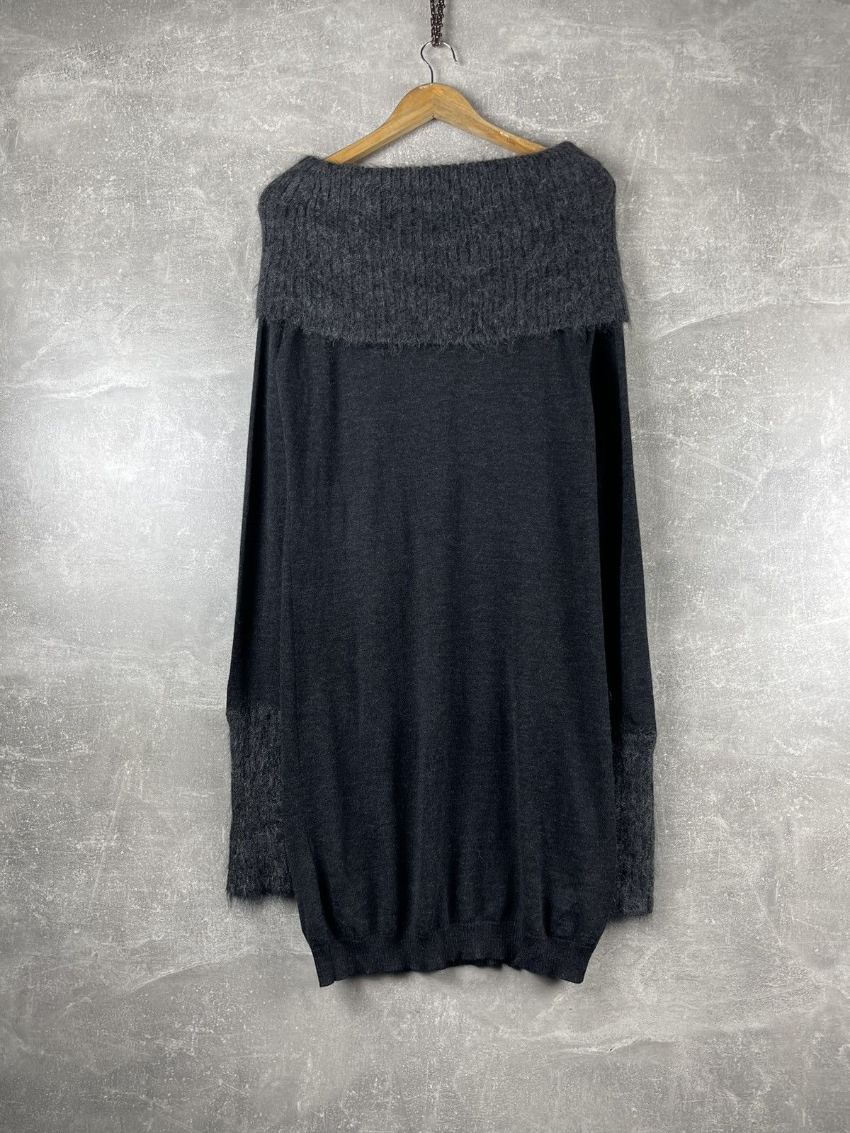 Armani Armani Jeans AJ Knit Sweater Dress Cowl Neck Mohair Blend Size M / US 6-8 / IT 42-44 - 2 Thumbnail