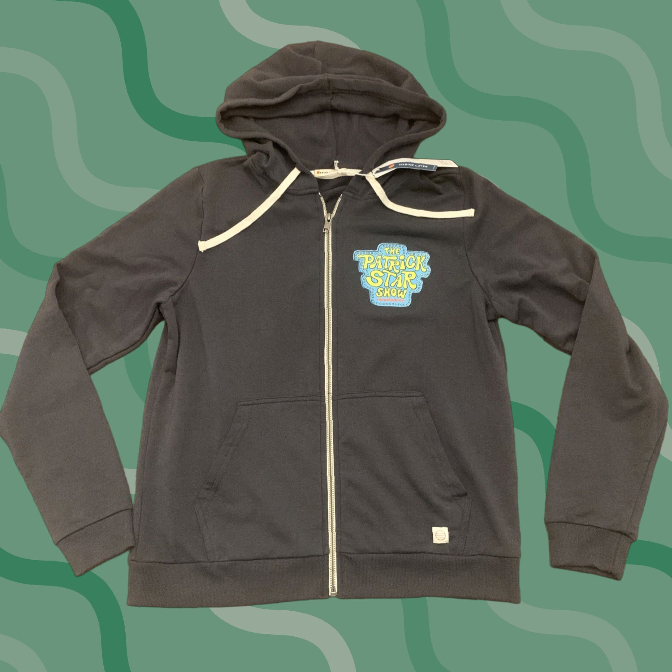 Marine Layer Marine Layer Hoodie Women's Large Gray Full Zip Sweatshirt Patrick Star Cartoon Size L / US 10 / IT 46 - 1 Thumbnail