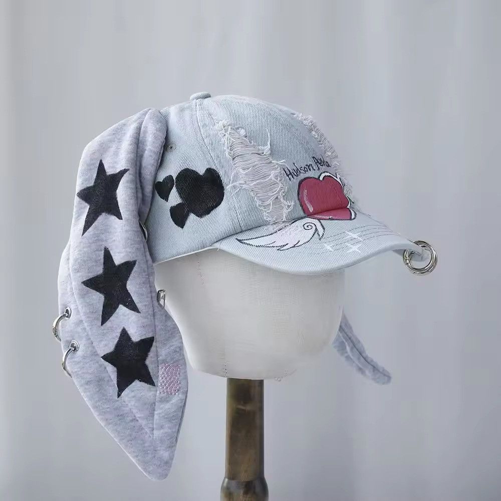 Japanese Brand Rabbit Ears Baseball Denim Hat Size ONE SIZE - 2 Thumbnail