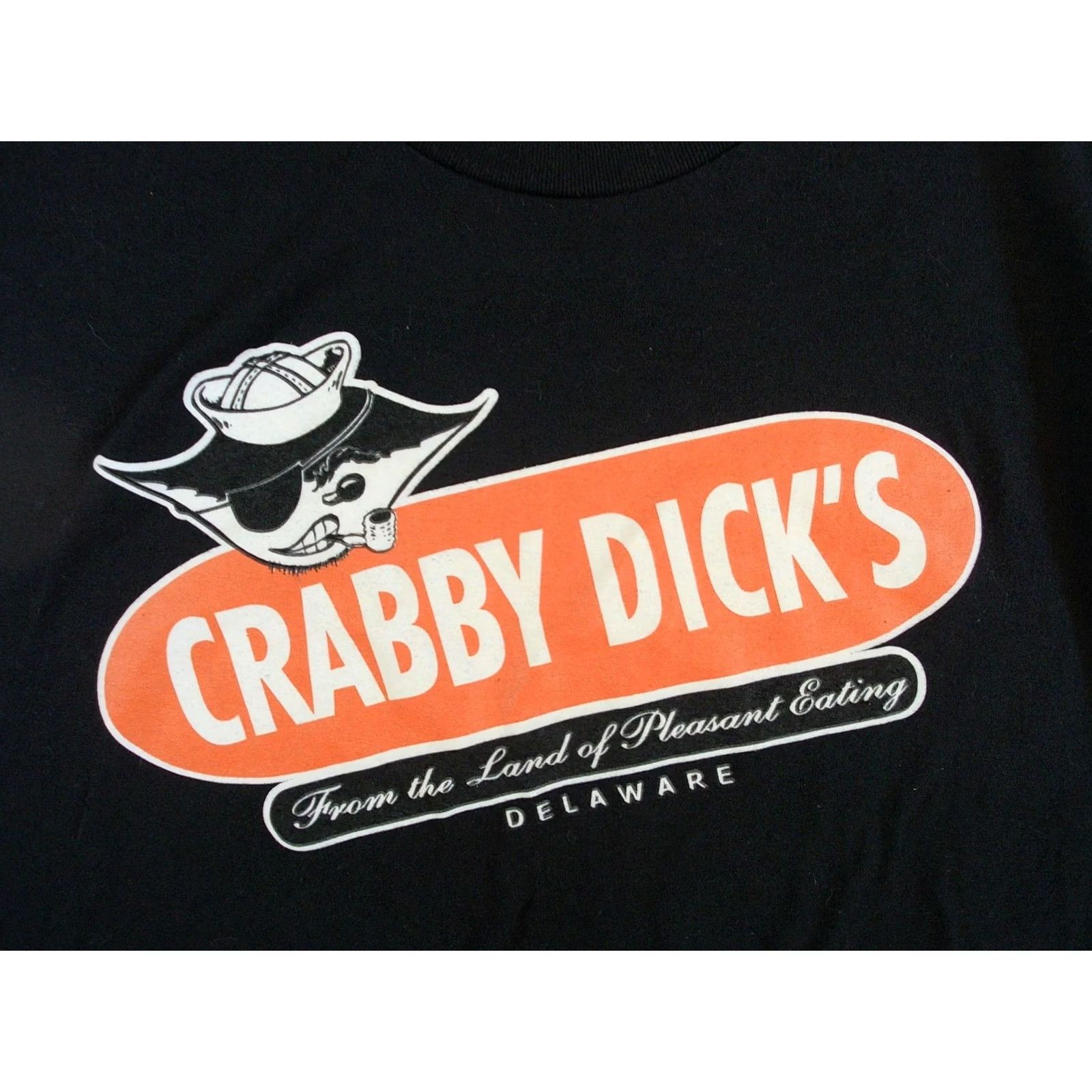 Gildan Crabby Dicks Delaware T-Shirt Men’s Large Black Cotton/Polyester Graphic Print Beach Beer USA Shirt Men L Size US L / EU 52-54 / 3 - 3 Thumbnail