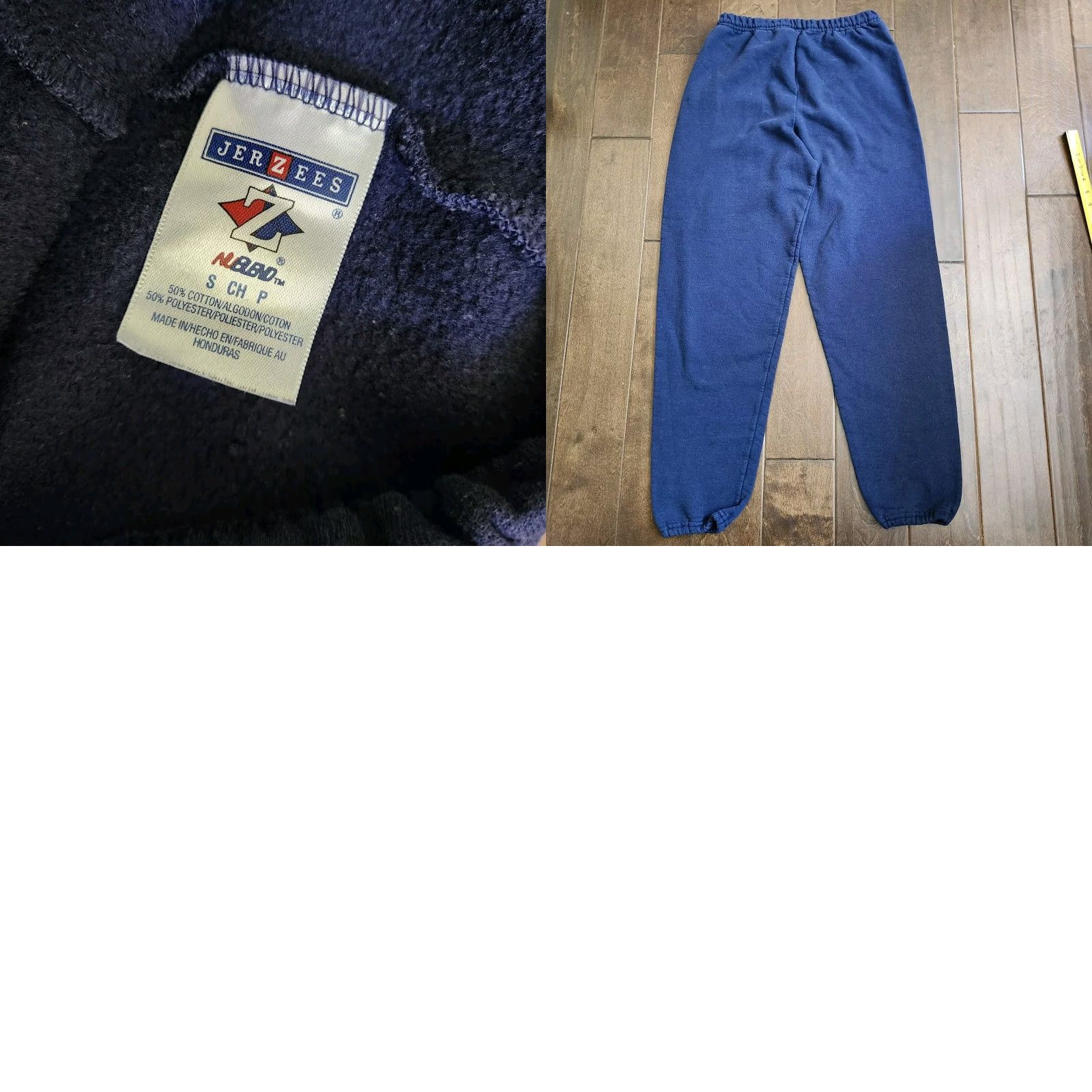 Jerzees VINTAGE JERZEES Chatsworth High School Navy Blue Drawstring Sweatpants - Size S Unisex Adults Pants Winter Spring Fall 27 Inseam Regular 함께 Size US 29 - 9 Thumbnail