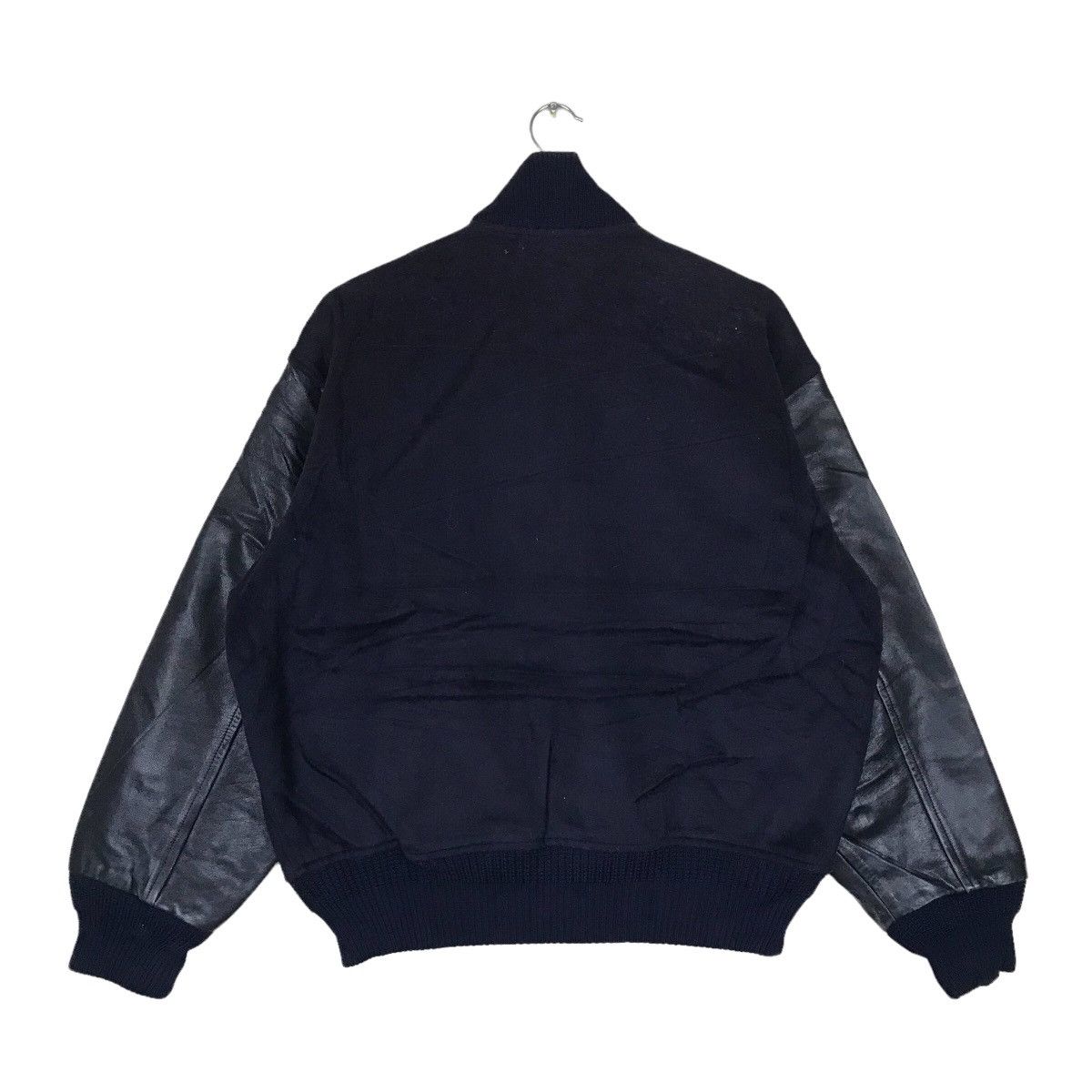 Vintage Baracuta Full Zipper Leather Sleeve Jacket