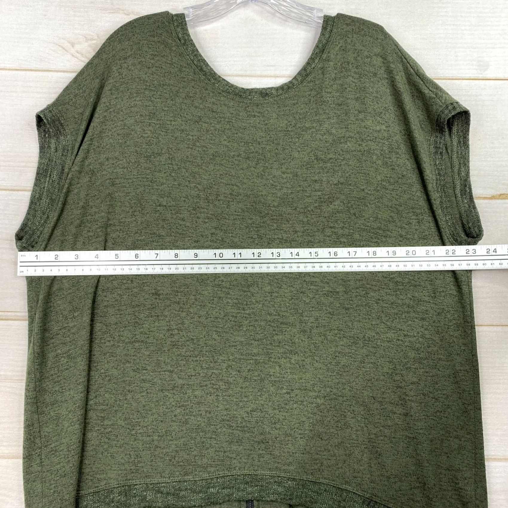 Vintage Matty M Shirt Womens L Green Short Cap Sleeve Pullover Back Tunic Top Size L / US 10 / IT 46 - 7 Thumbnail