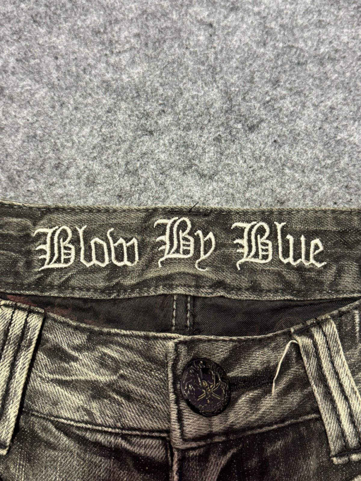 Japanese Brand × LOWBOX Blow By Blue Japan Paint Splatter Shadow Wash Jeans Size US 30 / EU 46 - 21 Thumbnail
