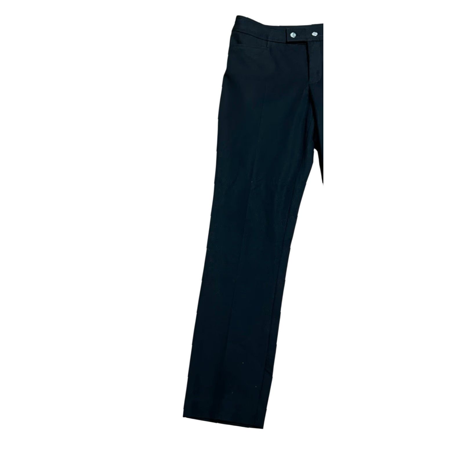 Chaps Chaps Women's Pants Black Dress Slacks Size 8P Mid-rise 30 Inseam Straight Leg Petite City Preppy Metal Size 30" / US 8 / IT 44 - 2 Thumbnail