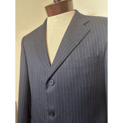 Coppley Designer Men's Pinstripe 2-pc Suit Coppley Navy Business For Size 38R - 5 Thumbnail