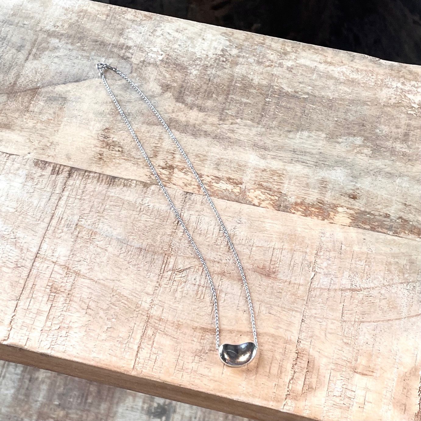 Tiffany & Co. Tiffany & Co Silver Elsa Peretti Large Bean Chain Necklace Size ONE SIZE - 3 Thumbnail