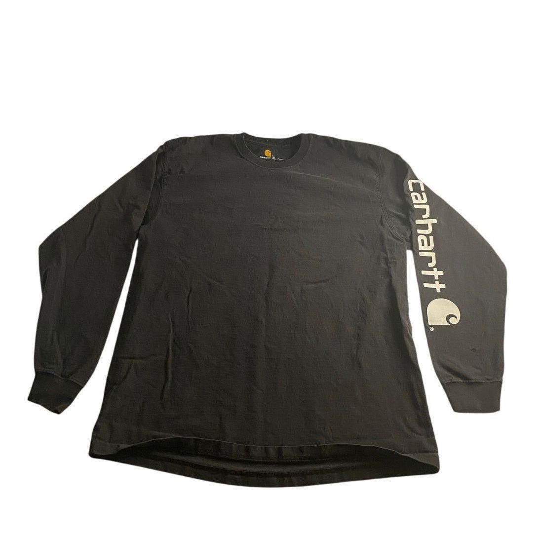 Carhartt Workwear Black Long Sleeve Logo Sleeve T-Shirt Carhartt L Size US L / EU 52-54 / 3 - 2 Thumbnail