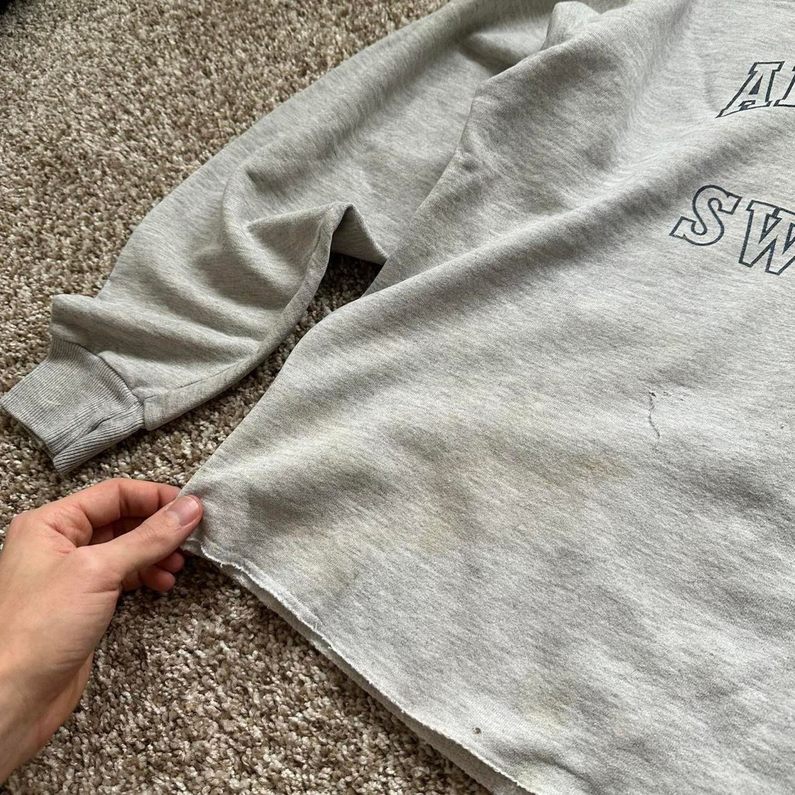 Vintage Vintage Grey Abercrombie & Fish Swimming Hoodie Sweatshirt Size US L / EU 52-54 / 3 - 5 Thumbnail