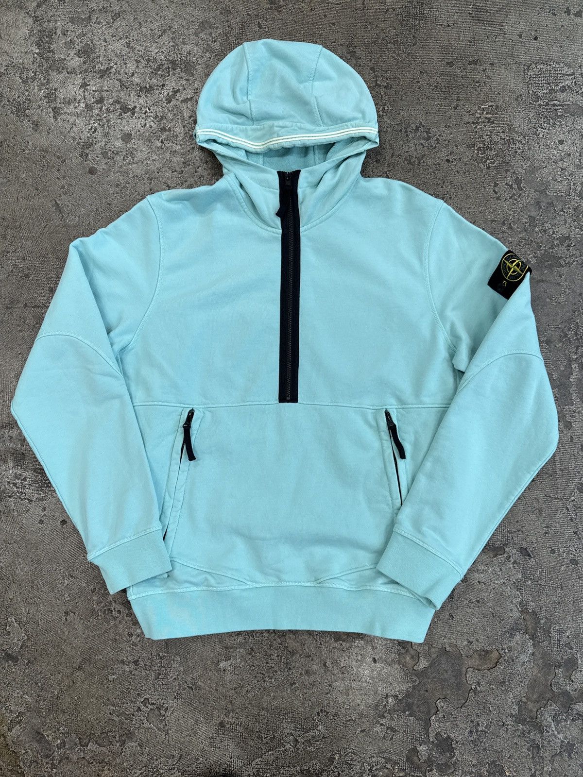 Stone Island Stone Island Anorak Mint Green Half Zip Hoodie Size US L / EU 52-54 / 3 - 1 Thumbnail