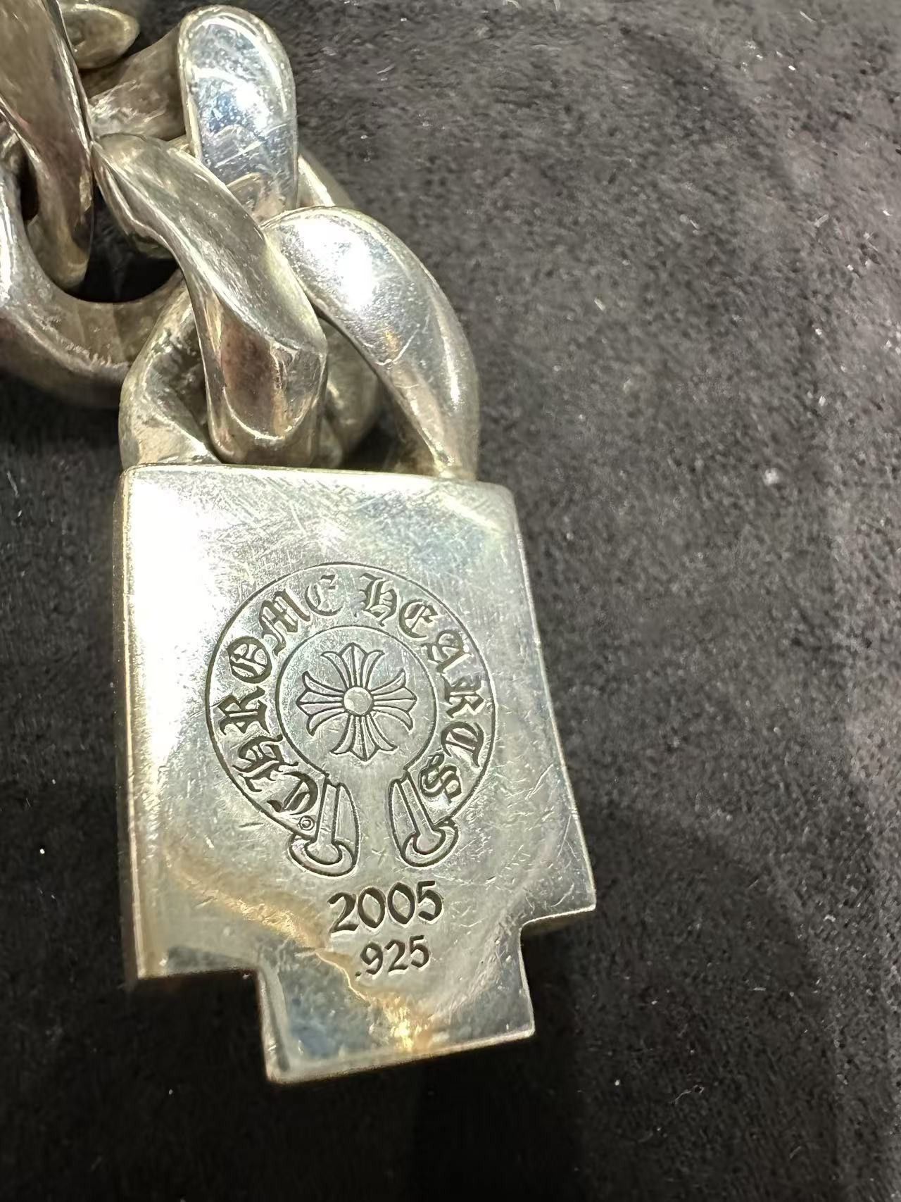 Chrome Hearts Chrome Hearts Silver Plus Cross Cuban Link ID Bracelet Size ONE SIZE - 8 Thumbnail