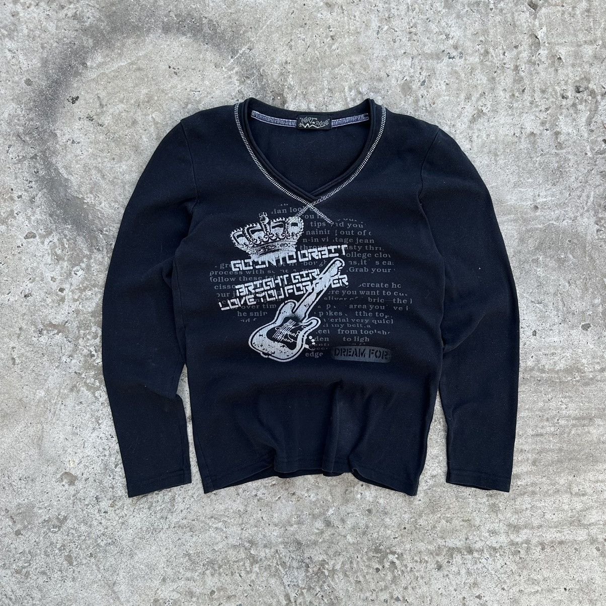 Japanese Brand × Vintage Vintage Japanese Style Long-sleeve T-shirts Grunge Y2K 00s Size M / US 6-8 / IT 42-44 - 2 Thumbnail