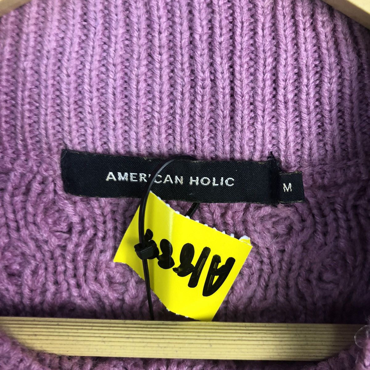 Homespun Knitwear × Japanese Brand American Holic Pink cable Knitwear #A1889 Size M / US 6-8 / IT 42-44 - 10 Thumbnail