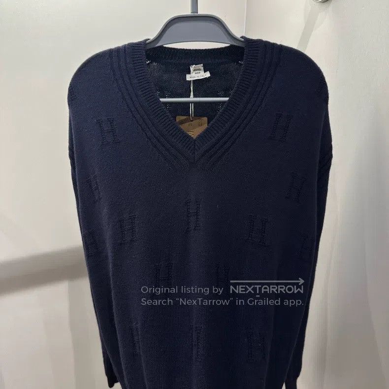 Hermes Hermes Full Print H Dark Pattern Knit Top Size M / US 6-8 / IT 42-44 - 6 Thumbnail