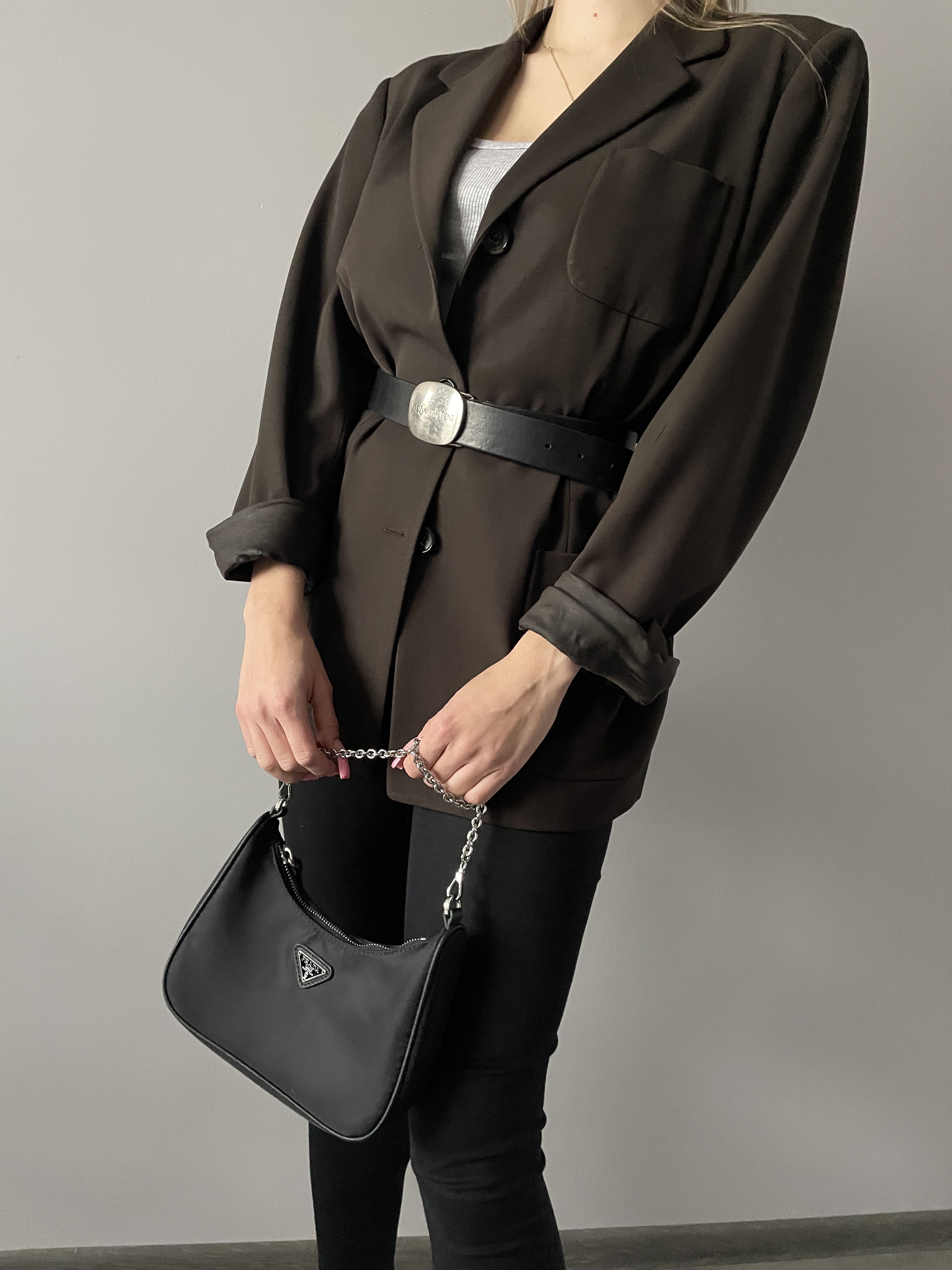 Jil Sander JIL SANDER+ PURE NEW WOOL OLIVE OVERSIZED BLAZER Size M / US 6-8 / IT 42-44 - 3 Thumbnail