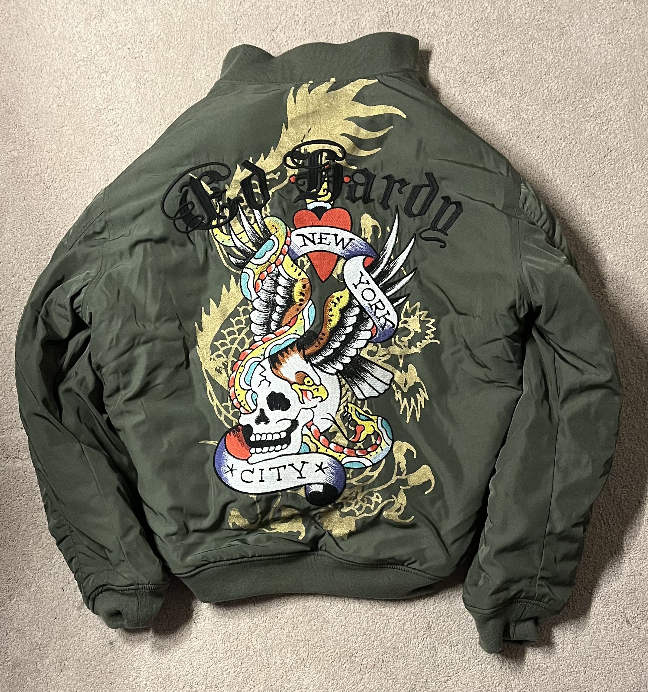Ed Hardy NYC SKULL BOMBER JACKET Size US M / EU 48-50 / 2 - 2 Thumbnail