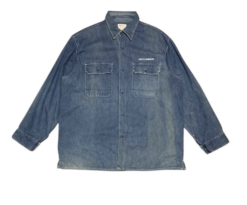 Vintage Vintage Smith’s American Denim Flannel Shirt Size US XL / EU 56 / 4 - 1 Thumbnail