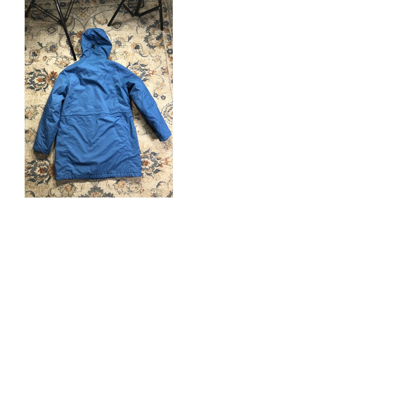 Vintage LL Bean Coat Womens Medium Blue Hooded Fleece Lined Quilted Insulated Parka Size M / US 6-8 / IT 42-44 - 9 Thumbnail