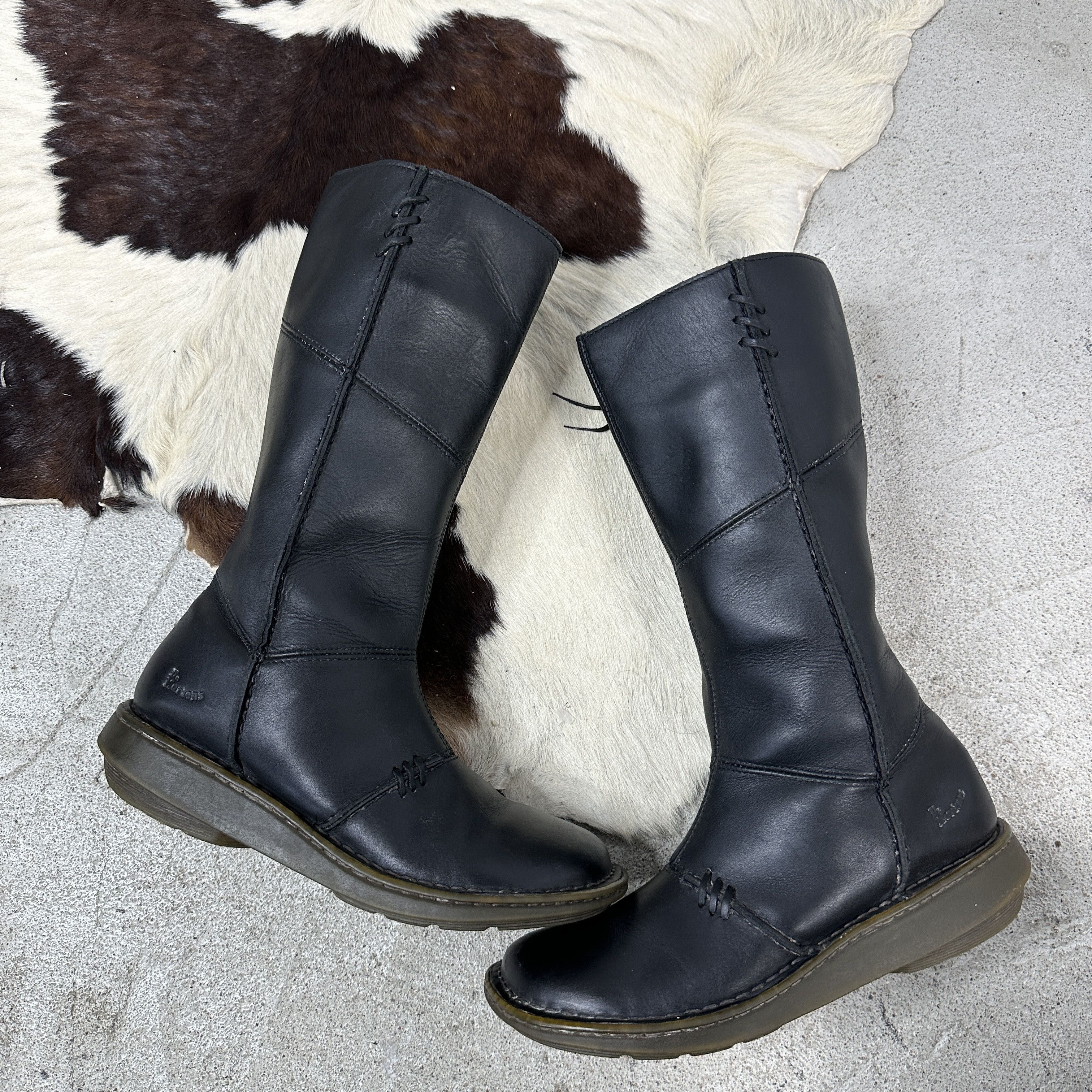 Vintage Vintage Avant Garde Y2K Martens Moto Leather Boots Size US 9 / IT 39 - 8 Thumbnail