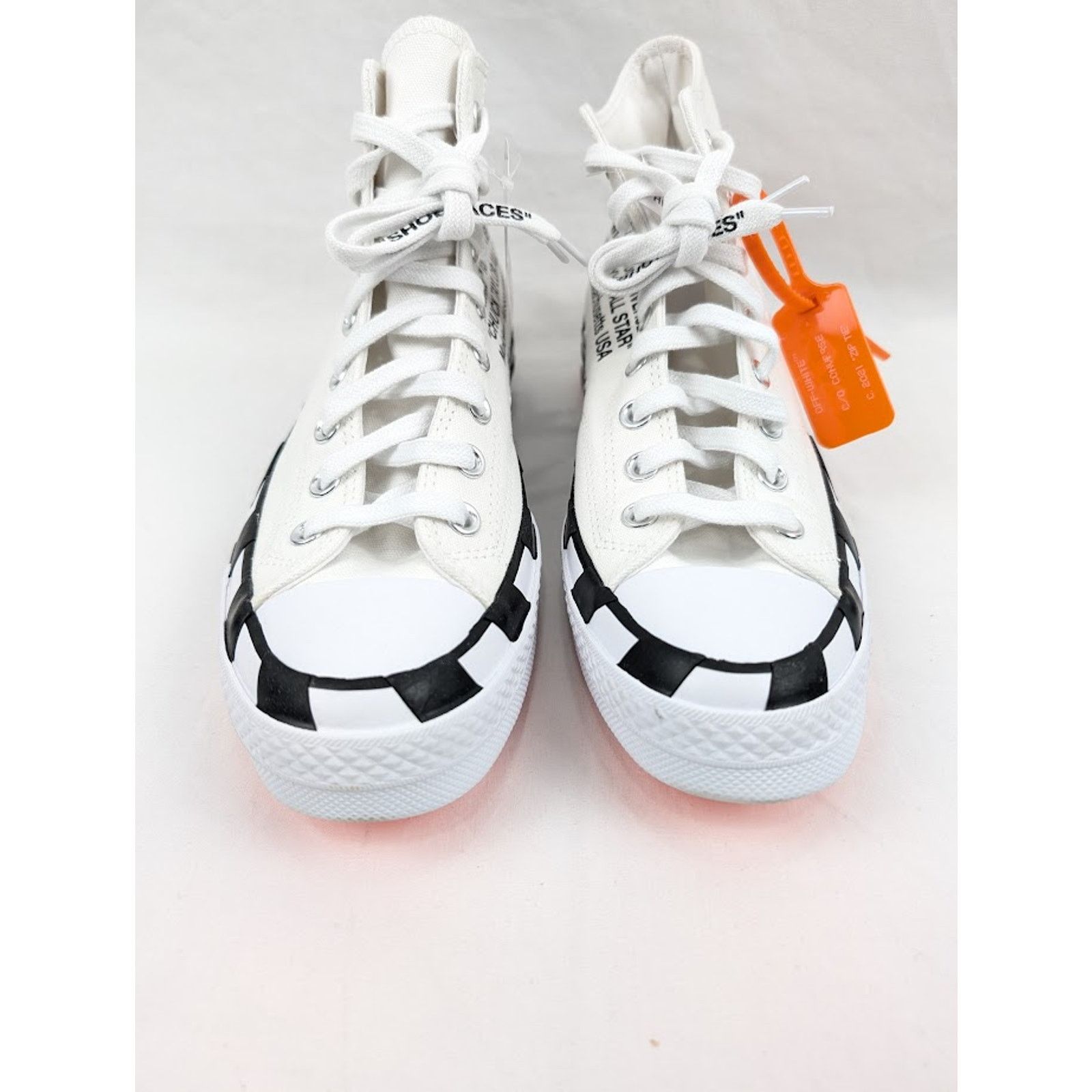 Converse × Off-White o1rshd1 DUP / Unisex Chuck 70 Hi-Top Sneakers in White/Cone Size US 10 / IT 40 - 16 Thumbnail
