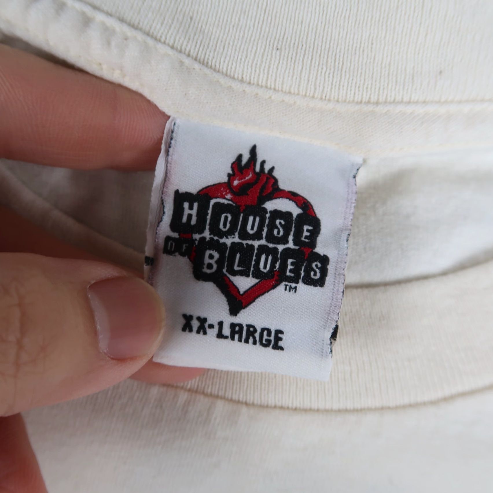 Vintage VINTAGE House of Blues T-shirt Shirt 2XL White 90s Music USA Mens Size US XXL / EU 58 / 5 - 5 Thumbnail