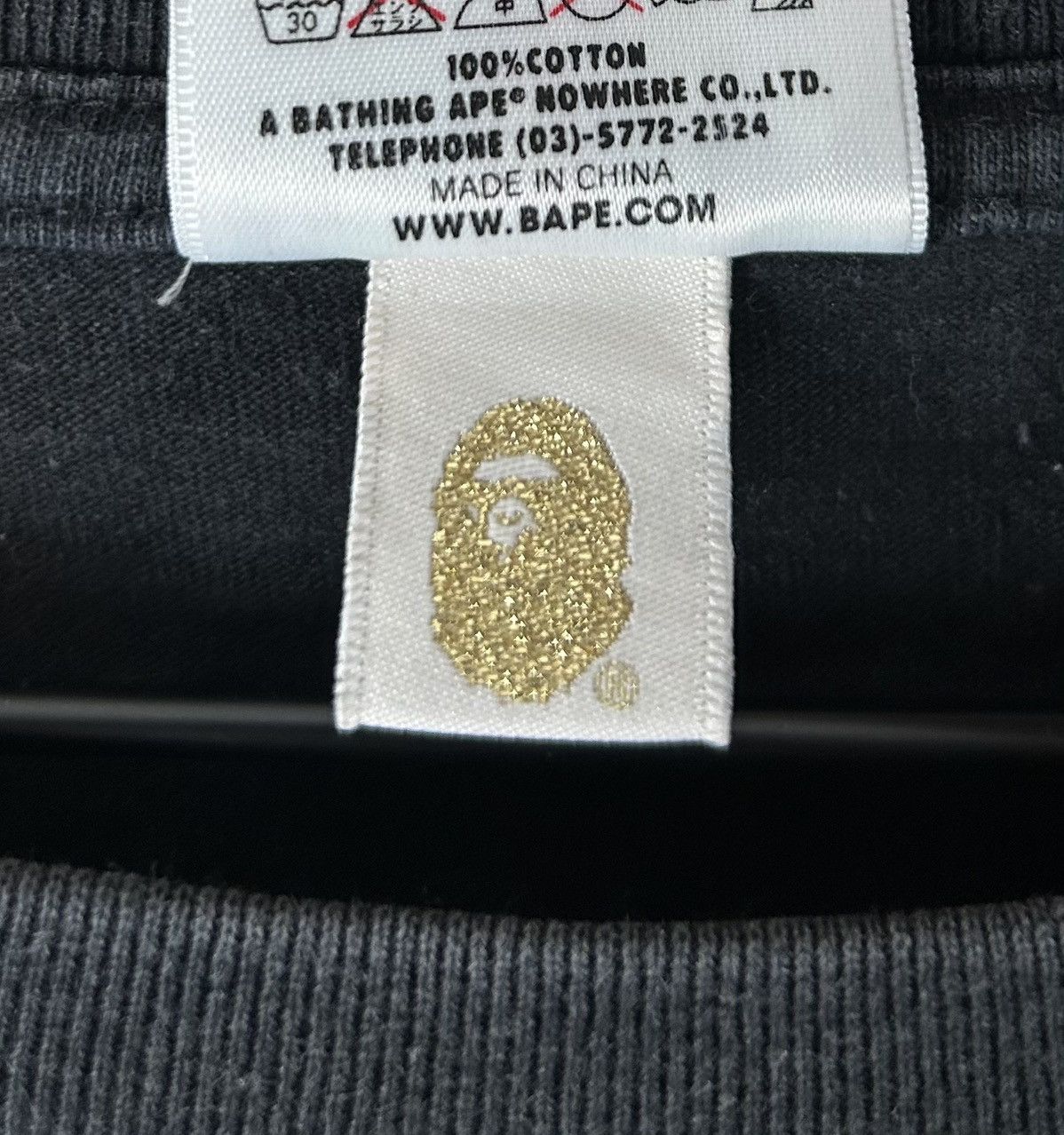 Bape Bape Head Glitter Logo Print L/S T-Shirt Size US M / EU 48-50 / 2 - 6 Thumbnail