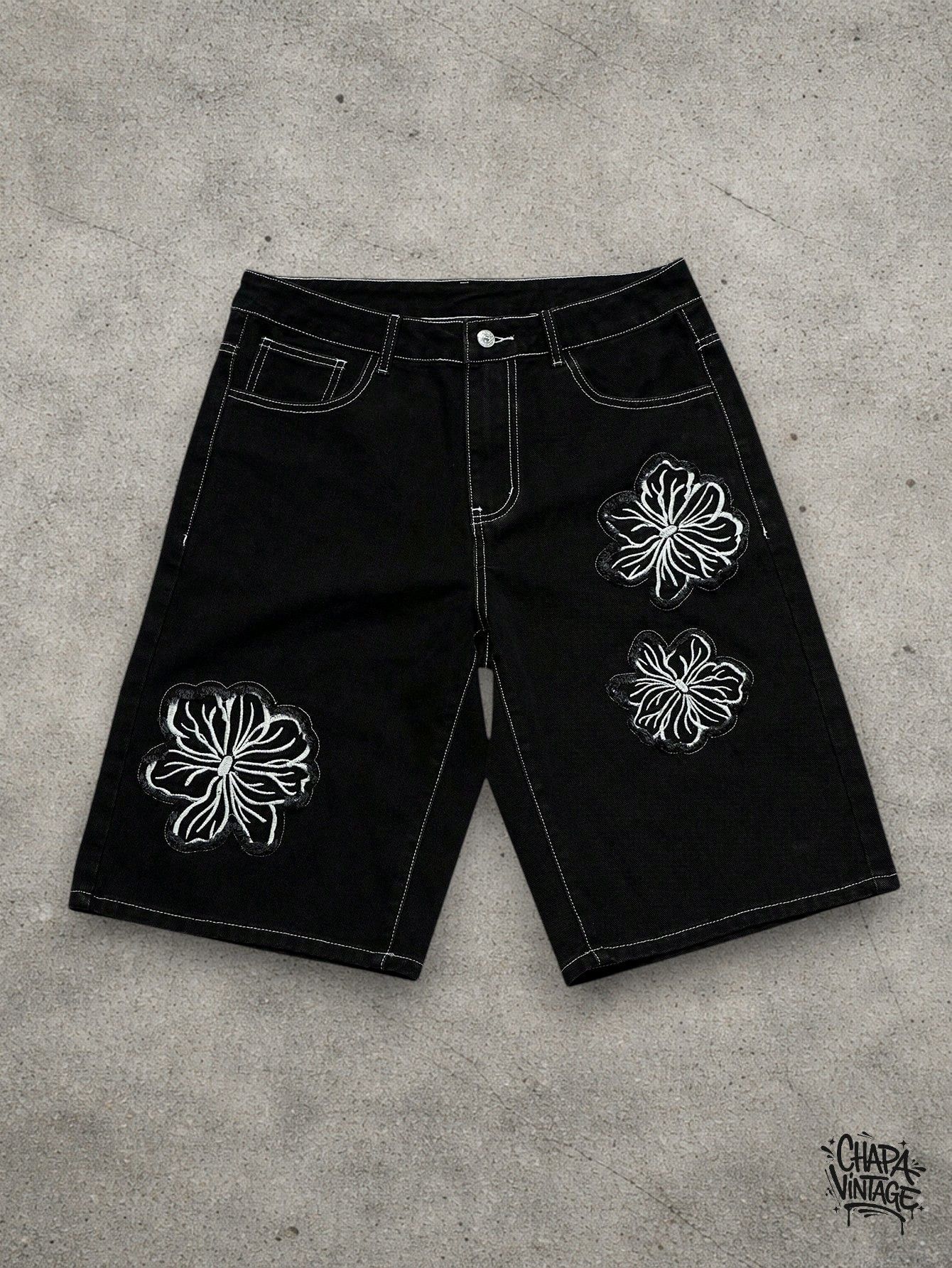 Japanese Brand Hibiscus denim shorts Size US 32 / EU 48 - 3 Thumbnail