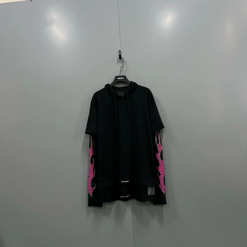 Givenchy Givenchy Black Layered Sleeve Hoodie - dmc Size US XL / EU 56 / 4 - 1 Thumbnail
