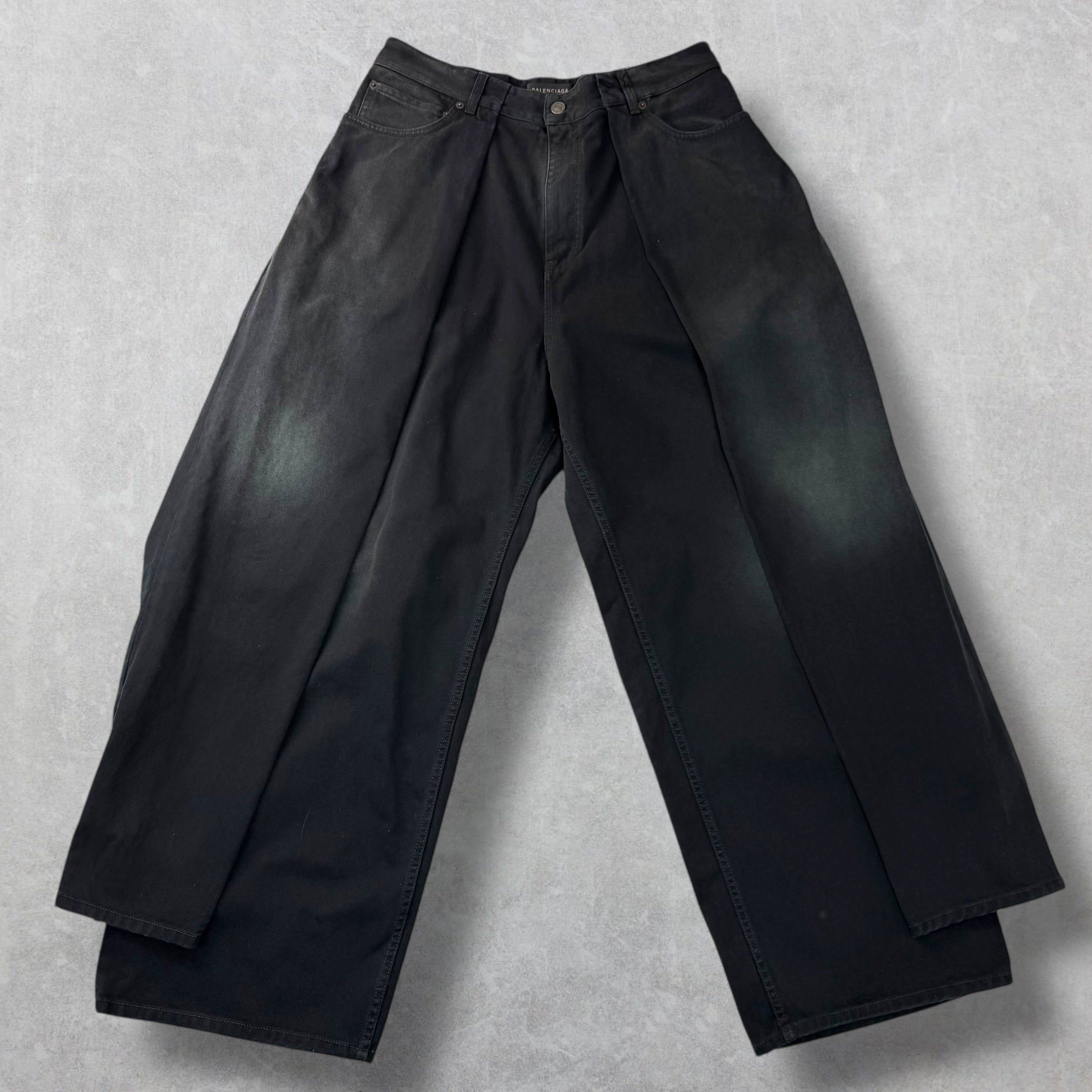 Balenciaga Balenciaga Double Side Black Jeans 36 (L) Size US 36 / EU 52 - 1 Thumbnail