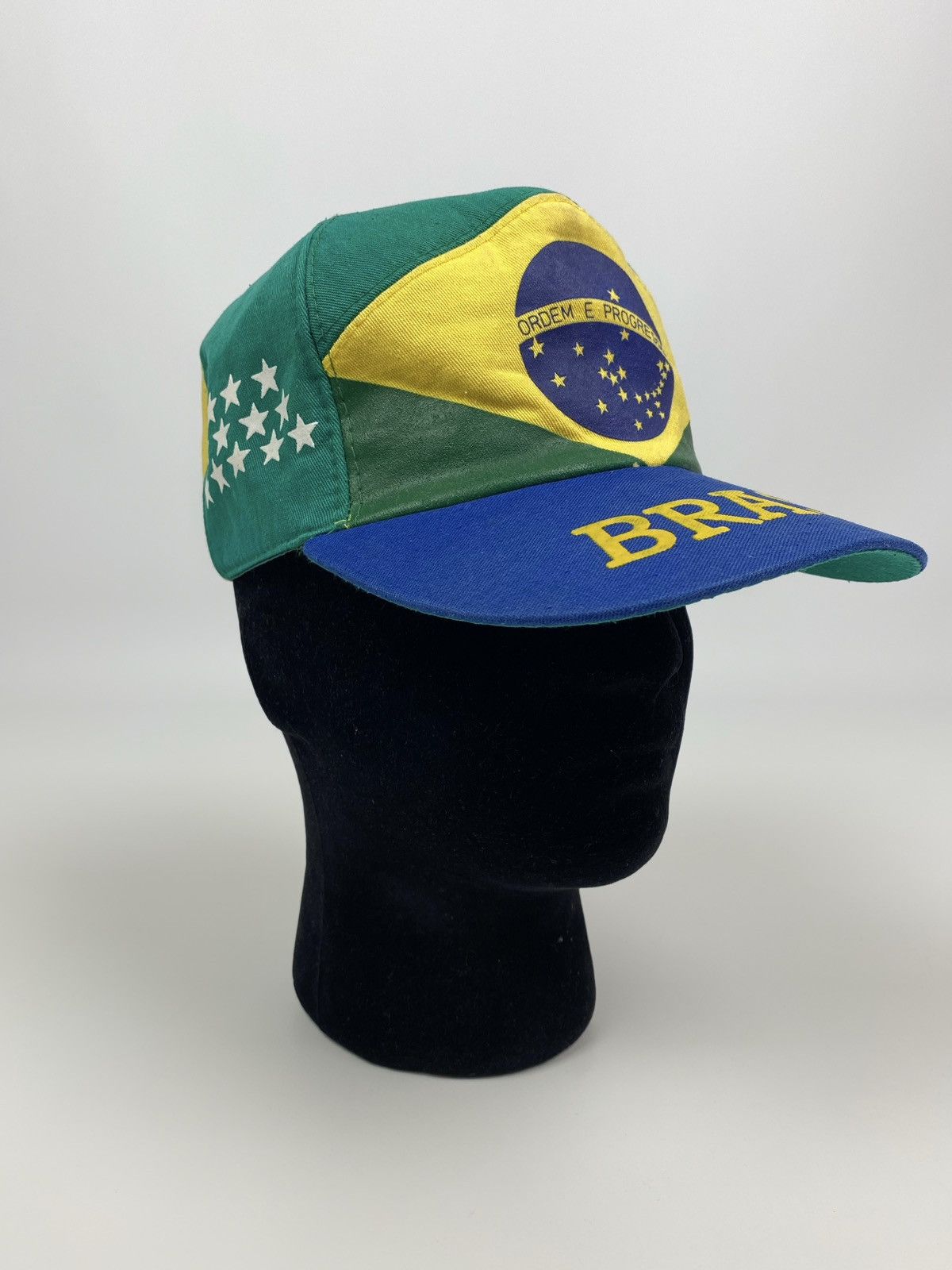 Vintage 1980’s Vintage Brazil Grand Prix Formula 1 Foam Snap Back Size ONE SIZE - 8 Thumbnail