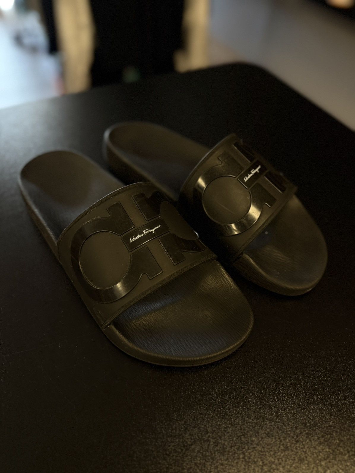 Salvatore Ferragamo Salvador Ferragamo Slides Black Size 10US Men’s Size US 10 / EU 43 - 2 Thumbnail