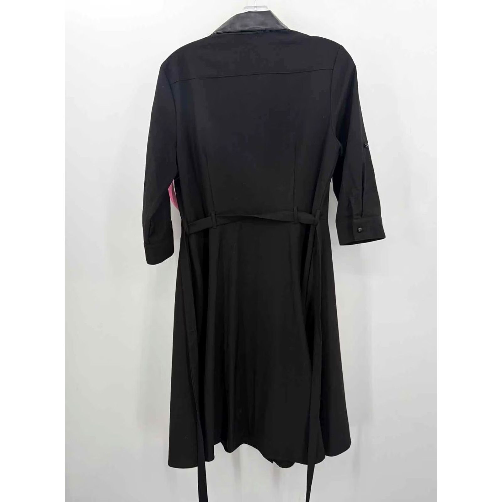 Vintage Sharagano Dress Size 6 Black Short Long Sleeve Pre-Owned Size M / US 6-8 / IT 42-44 - 2 Thumbnail
