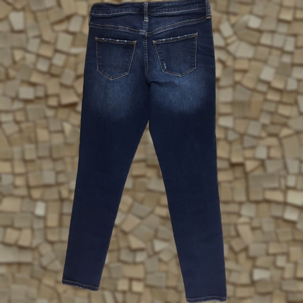 Vintage Universal Thread Jeans Women's 2 (26R) Blue Mid Rise Skinny Distressed Jeans Size 26" / US 2 / IT 38 - 1 Thumbnail