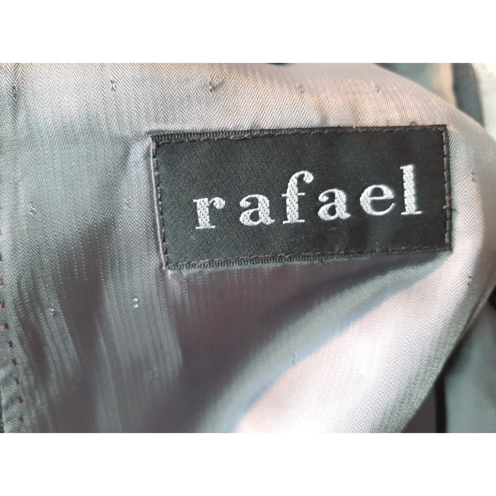 Vintage Rafael Blazer Jacket Suit Mens 54 / 49 R Gray Padded shoulders Size 54R - 4 Thumbnail